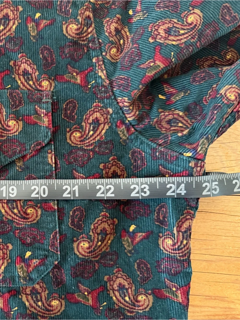J Crew 14 Wale Corduroy Long Sleeve Button Down Shirt Paisley 2023 Men’s XL T
